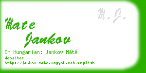 mate jankov business card